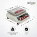 iScale i-03 20kg x 1g Digital Weighing Scale with Front and Back Red Double Display, Small Stainless Steel Pan, 7x9
