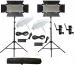 HIFFIN HF-600 Mark II Bi-Color Continuous Dimmable Professional LED Photo & Video Light Dual Kit with AC Power Adapter for Film Making,YouTube Shooting,Studio Videography, (HIFFIN HF-600 Mark II)