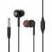 Intex THUNDER 104 In Ear Wired Earphone with Mic, 3.5mm Audio Jack, 10mm Drivers, Crystal Clear Sound, Tangle Free & Break Resistant Cord, and Soft Earbuds Cushions with PVC, Edgy Desgin(Black)
