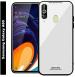 Zybux Samsung Galaxy A60 White Glass and Silicon Mobile Back Cover