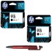 HP 915 Black Original Ink Cartridge (Pack of 2) With ITGLOBAL 3in1 Multi-Function Pen