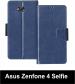 Sbms Asus Zenfone 4 Selfie Blue Artificial Leather Shock Proof Flip Cover