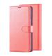 ClickCase Vintage Series For Realme C2 Peach Faux Leather Mobile Wallet Flip Cover