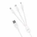 ERD Micro USB Cable 1 m UC-81 USB Type A to Micro USB+USB C+IP5 Cable (White)