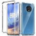 Kite Digital OnePlus 7T Transparent Bumper Shock Proof Corner Soft TPU Silicone Flexible Back Case Cover (Pack of 2)