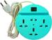 Sanhan extension board with mobile stand and a light indicator 3.5m wire and 4 sockets 4 Socket Extension Boards (Green, 3.5 m)