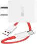 Maxxcen 65 W SuperVOOC 6 A Mobile SUPER FAST CHARGER WITH C TYPE CABLE INCLUDED DA6S Charger with Detachable Cable (Red, Cable Included)