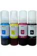 JK Toners 001 / 003 Black + Tri Color Combo Pack Ink Bottle for Epson L5190 L3150 L3110 L1110 L4150