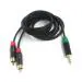 AXILENT PRO 3.5mm to RCA Cable - Connect Stereo Devices to RCA-Enabled Equipment with this 1.5m Black Cable