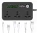 LIVE TECH PS06 Black Power strip with Free 3 PC Charging cables (B0799NCP8G)