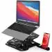 Gizga Essentials Black 2-in-1 Laptop Stand & Mobile Stand, 12