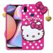 Indiacase Samsung Galaxy A10s Pink Rubber Shock Proof, Dual Protection, Silicone, 3D Catoon Kitty, Shock-Absorbent, Wireless Charging Compatible Cases & Covers