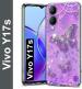Fashionury Back Cover for Vivo Y17s (Purple, Silicon, Pack of: 1)