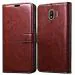 RUPELIK Samsung J2 2018 Vintage Leather flip Case Cover| Inside TPU with Card Pockets Wallet Stand Magnetic Closure 360 Degree Complete Protection Vintage Flip Cover for Samsung J2 2018 - Brown