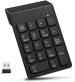 AdzMozi New, Wireless Numeric Keypad Slim Mini Number Pad Keyboard 18 Keys Numpad for Desktop Laptop PC Notebook