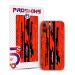 PROSKINS Cyber Red 3D Textured Mobile Back Skin/Sticker Only for Samsung Galaxy S21 FE 5G 2022 (SM-G990E)