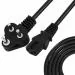 Storite Black Plug IEC Mains Power Cable Cord for Desktop and Monitor - 1.5 m