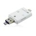Technotech I-Flash Device Hd Tf And Sd Memory Card Reader Adapter Usb 8 Memory Stick for Iphone, Ipad, Ipod Touch, Android Microusb Otg Supported Phone