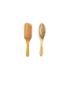 OROSSENTIALS Set Of 2 Rectangle & Oval Shape Neem Wood Hair Brush