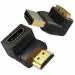 MVTECH HDMI to HDMI 90 Degree & 270 Degree Adapter, Right Angle L Shape HDMI Male to HDMI Female Gold Plated Cable Adapter Compatible with HDTV 1080P HDMI Cable Connector (Pack Of 2)