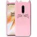 TRIFTY Pink Silicone 3D Mustache Cute Cat Kitty Back Cases Cover for Oneplus 8|MOBILE COVER|COVER|BACK COVER|MOBILE CASE|FLIP COVER
