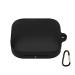 Kolorcase OnePlus Buds Pro Black Silicone Case Cover with Hook