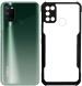 CarryWrap Back Cover for Realme 7i (Black, Transparent, Grip Case, Pack of: 1)