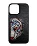 TREEMODA NIMMY Tiger 3D Embroidery Leather Back Case Cover for iPhone 12 Mini.