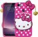 Aviaaz Vivo Y53 2017 Soft Rubberized TPU Girls Kitty Pink Silicon, Rubber Back Cover