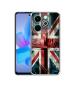 Casotec London Flag wallpaper Design Printed Silicon Soft TPU Back Case Cover for Infinix Hot 40i 4G
