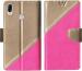 Sbms Asus Zenfone Max M2 Pink, Brown Leather Shock Proof Flip Cover