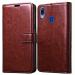 RUPELIK Vivo V9 Youth/V9/V9 Pro Vintage Leather flip Case Cover| Inside TPU with Card Pockets Wallet Stand Magnetic Closure 360 Degree Complete Protection Vintage Flip Cover for Vivo V9 Youth - Brown