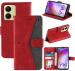 Autofocus Faux Leather Back Case Flip Cover for Vivo Y16 with ID Card Slot | Foldable Stand | 2 Card Slot | 1 Cash Slot | Magnetic Closure - Executive Red, 22397