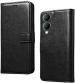 BINTAGE Flip Cover for Vivo V2310 / Y17s 4G (Black, Grip Case, Pack of: 1)