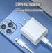 KPSS Apple 20W Fast Charging USB-C Power Adapter (for iPhone 5, 5S, 6, 6S, 7, 7Plus, 8 Series, X, XS, XS Max, XR)- Cable Included