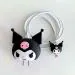 RUPELIK (iPhone 18W Charger Cover Kuromi) Cartoon 3D Design Protective Case Cover for 20W /18W iPhone USB-C Power Adapter Charger Case Cover (With Cable Protector) Kuromi