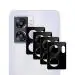 Kite Digital [Pack of 4] Oppo A57 5G [Black] Back Camera Lens Protector Tempered Glass - Full Camera Coverage with Easy Installation Kit