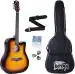 INTERN 41 inches Acoustic Guitar with truss rod. Includes carry bag, strings pack, strap & plectrums. Premium Wooden durable built, tonal stability & for all age-groups(Glossy Sunburst)