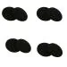 SYGA 4 Pairs Replacement Ear Cushion Pads Soft Comfortable Earpads Cushion Cover for Earphone Headphones Mobile Accessories- 60mm, Black