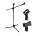kh Telescopic and Adjustable Tripod Microphone Stand Boom with 2 Mic Clip