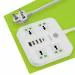 Tizum Fast Charging Extension Board with USB Port, 4 Sockets, 2 USB, 2M Cable, 3000W 16A