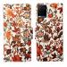 A D Enterprises Orange Pattern Flip Cover for Vivo Y21 | Magnetic Case | Shock Absorbent | Flip Cover Vivo Y21