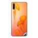 GADGETSWRAP Printed Vinyl Skin Sticker for Samsung Galaxy A70 - four orange jellyfish
