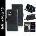 Tingtong Premium Leather Back Cover for Infinix Note 10 Wallet Case Flip Cover | Pockets & Built in Stand | Designer Finish | Magnet Closure | (Black)