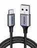 UGREEN 60126, USB-A 2.0 Male To USB-C Male Cable Nickel Plated Aluminum Braid, 1m (Gray/Black)