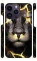 YAPZONE | Lion Lightning | Designer Printed Hard Back Cover for Apple iPhone 14 Pro Max Premium & Attractive Case for Your Smartphone