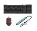 iVoomi Quest Plus Wired Keyboard + Robot wired Optical Mouse + Nexus 401 Type C /USB 4 Port Hub