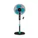 V-Guard Esfera 3 Blade Pedestal Fan With Remote Control | Adjustable Height, Tilt And Speed | High-Speed 100% Copper Motor | Powder Coated Metal Grill | Blue Black | 40 cm (400mm)