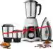 Longway Super Dlx 700 Watt Mixer Grinder with 3 Jars for Grinding, Mixing with Powerful Motor & Kwid 1100 Watt Dry Iron | 2 Years Warranty (Black & Gray, Combo Offer)