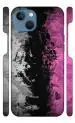 YAPZONE Funky Pink Black and Grey/White Color Abstract |Designer Printed Hard Back Cover for Apple iPhone 13 Premium & Attractive Case for Your Smartphone